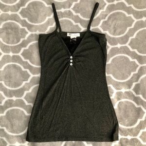 Charcoal and Black Lace Camisole/Tank Top